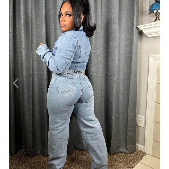 Denim jacket and pants set - Picture 3 of 5